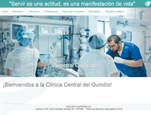 Tablet Screenshot of clinicacentraldelquindio.com